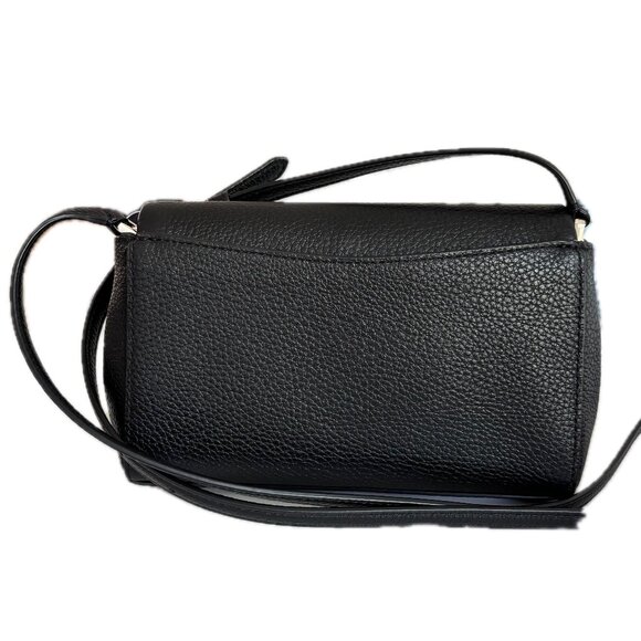Kate Spade Leila Mini Zip Leather Crossbody Bag in Black NWT $329 - Picture 2 of 12